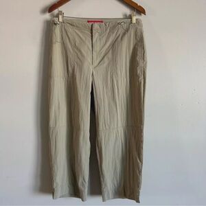 Vintage Gloria Vanderbilt Utility Hiking Pants Nylon Toggle Cords Cropped Tan